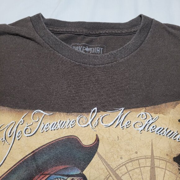 Parrots of the Caribbean Humorous Graphic Cotton T Shirt Pirate's Treasure Large - Picture 4 of 9